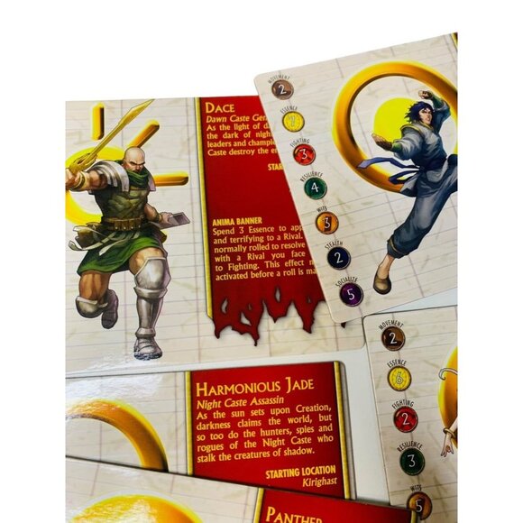 Legacy of the Unconquered Sun Game Replacement 5 Solar Cards Exalted 2nd Edition - Picture 5 of 5